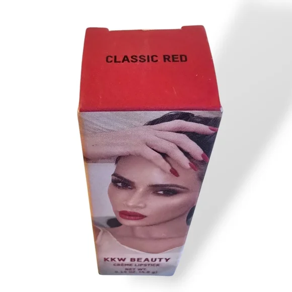 🟠 KKW Beauty Creme Lipstick Classic Red NEW IN BOX Full Size DISCONTINUED - Picture 8 of 13